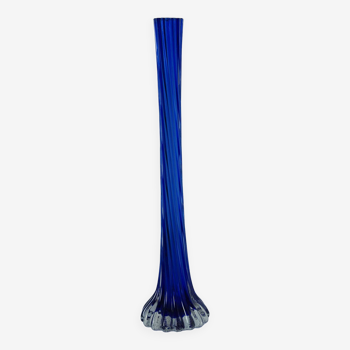 Vase soliflore en verre torsadé