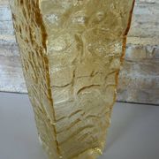 Vintage Peill & Putzler vase – textured amber glass – Germany years