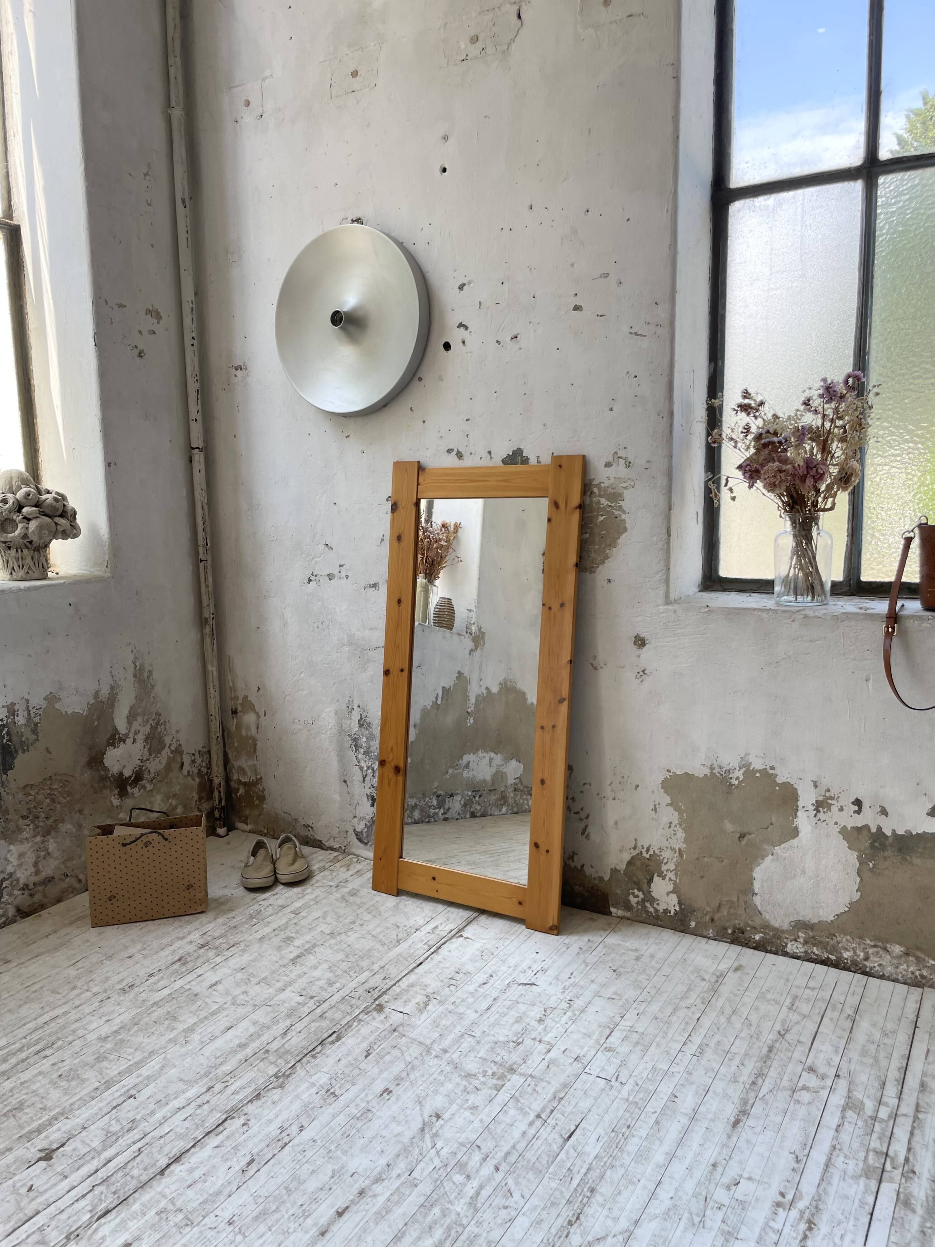 80s pine mirror