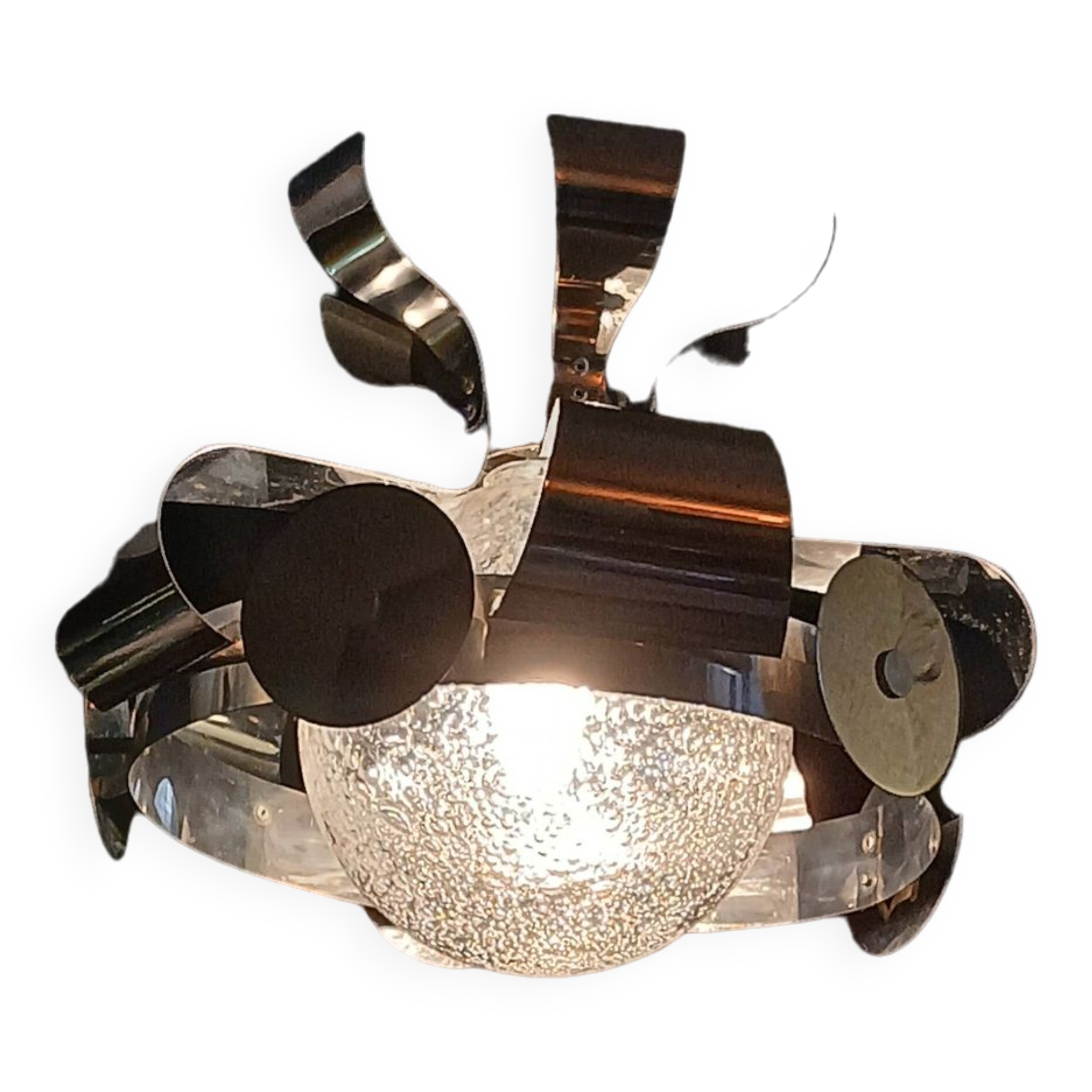 Lustre chrome  italien Space Art 70