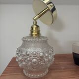 Gold wall light with bubble glass