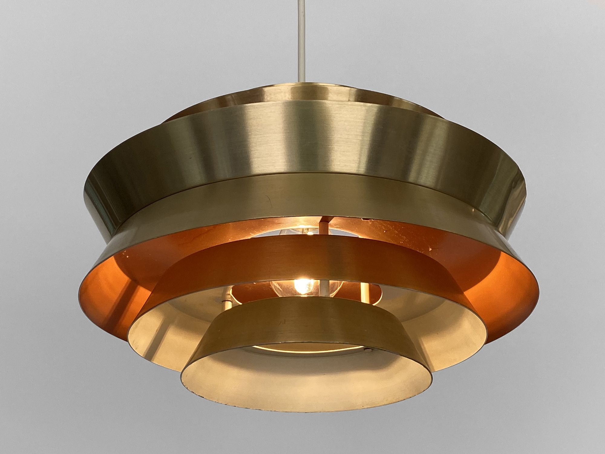 Pendant light "Trava" by Carl Thore for Granhaga Metallindustri. Sweden 1960s.