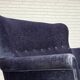 1960s, Danish 2-seater sofa, original blue furniture velour, beech wood.