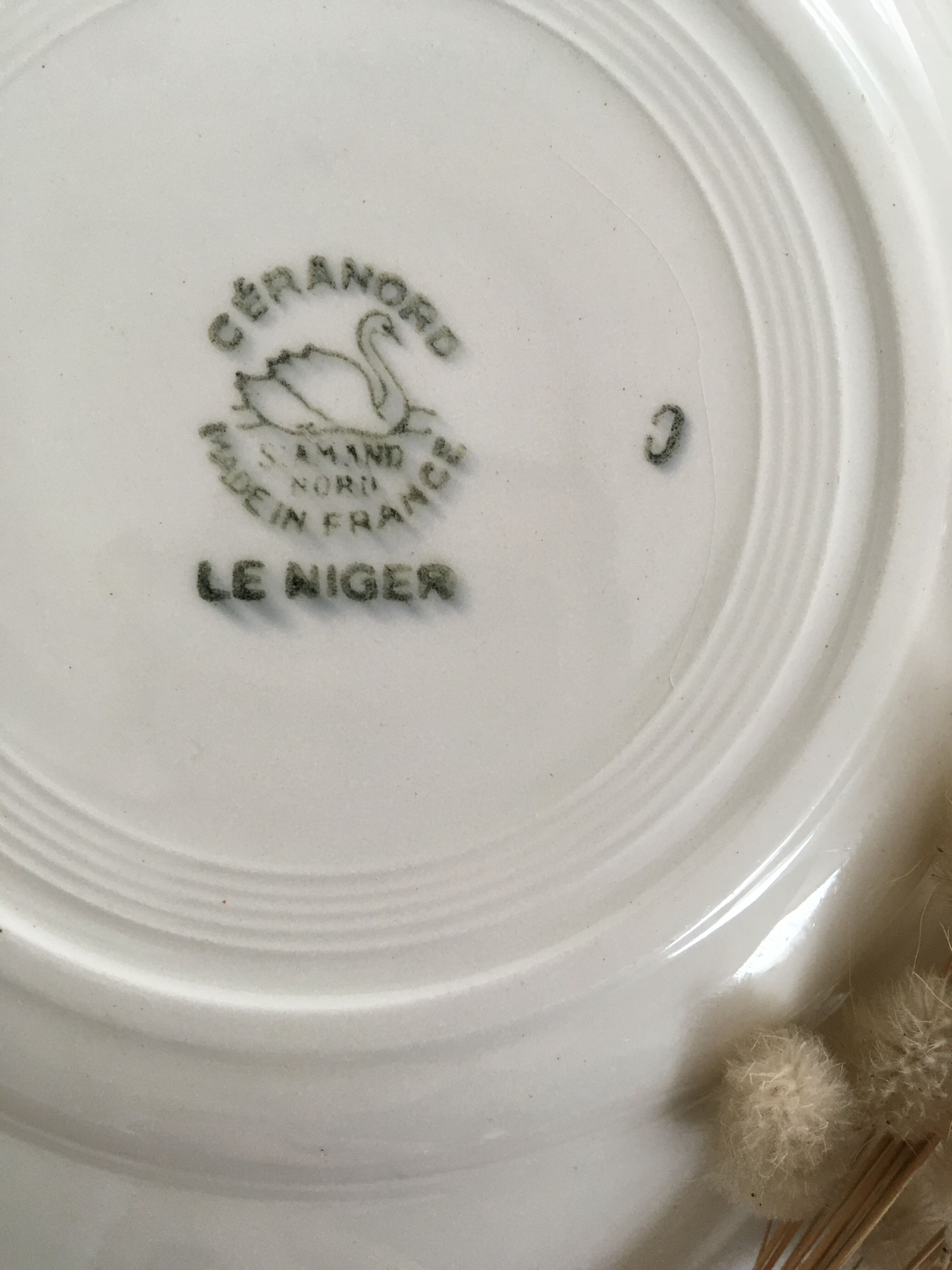 Hollow plates Céranord model "Le Niger"