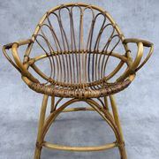 Fauteuil en rotin des années 60 France