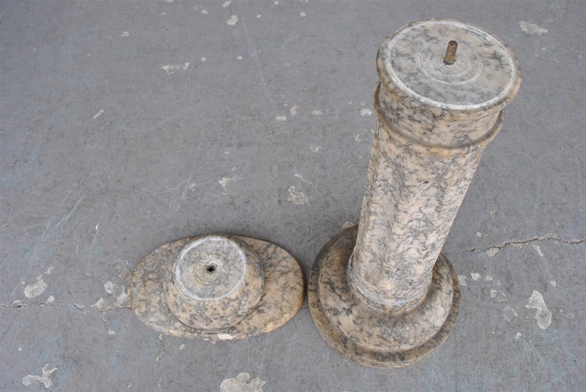 Fluted marble time column XIX