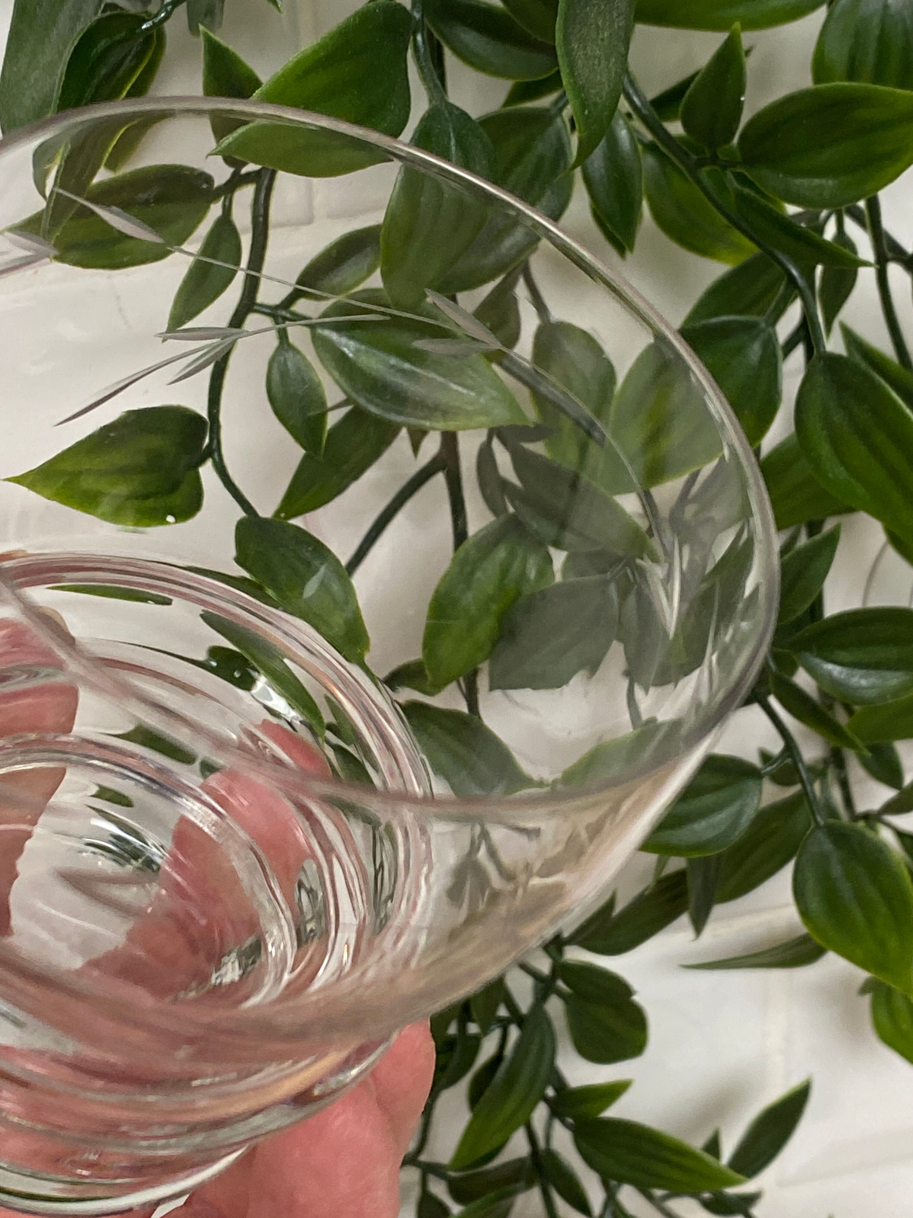 Set de 6 verres à eau en verre gravé
