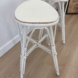 Pair of vintage rattan stools