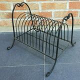 Vintage wrought iron magazine holder