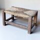 Footrest Wood / straw