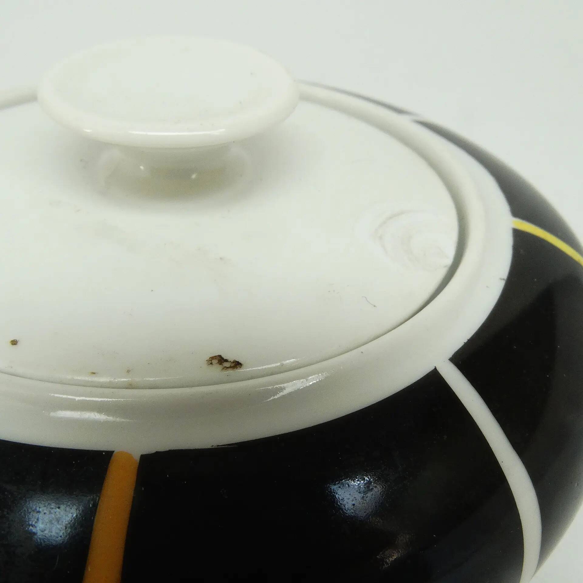 Sugar bowl, Art Deco, porcelain, Volksstedt, Germany, 1960s