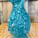 Vase bleu fat lava vintage