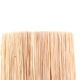 White and brown ceramic lamp, raffia shade