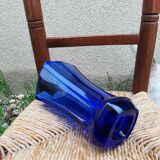 Vase bleu cobalt Luminarc vintage