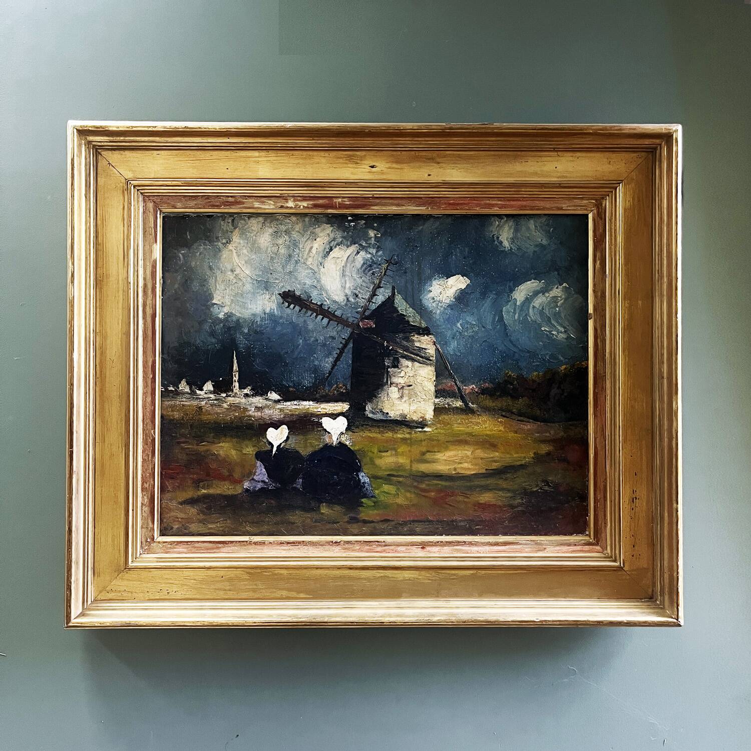 50's painting "Night Light"