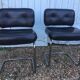 Pair of vintage armchairs 70 black