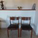 2 Scandinavian Fristho Franeker chairs in teak and leather.