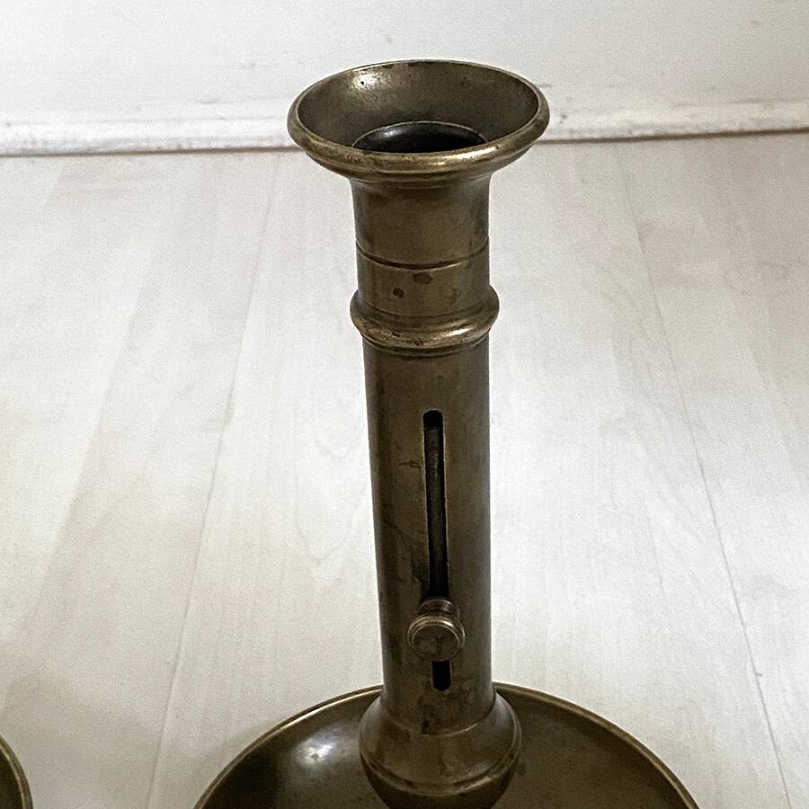Pair of brass candlesticks