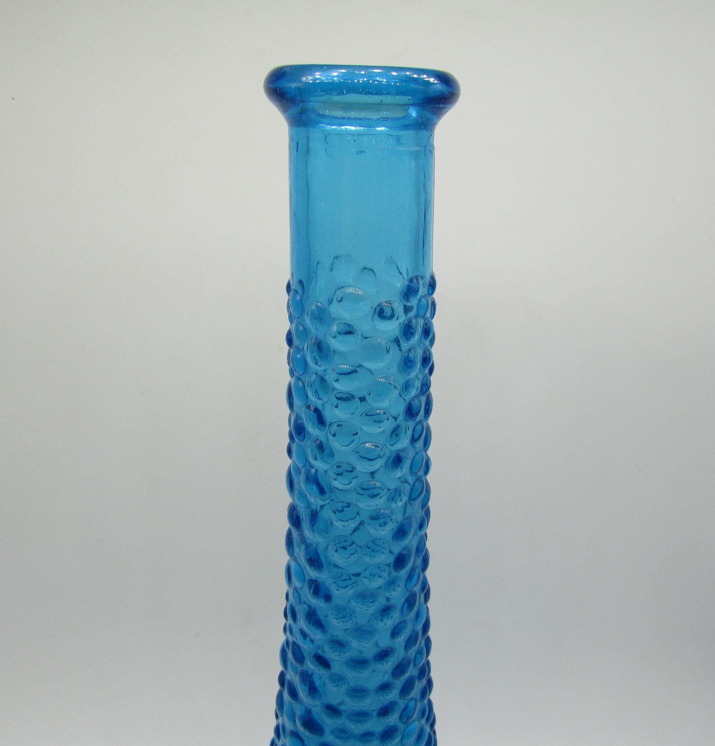 Bottle blue glass vintage italy