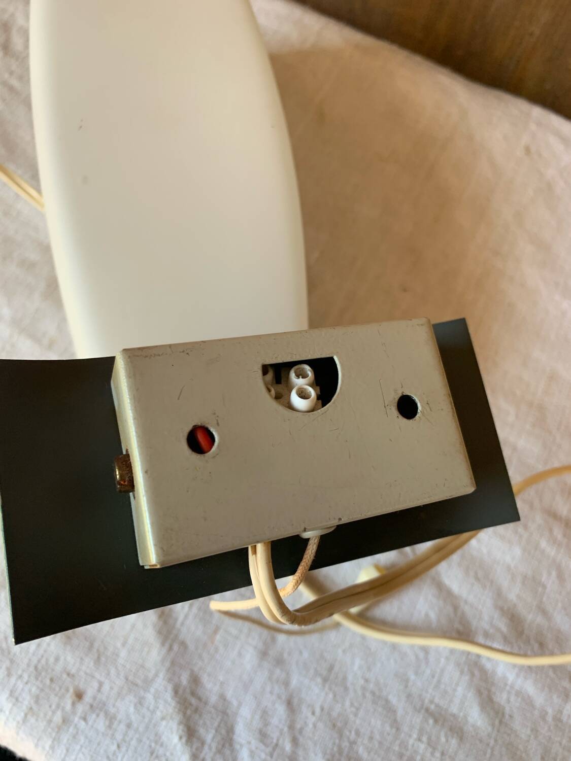 Glass and brass wall light 1960