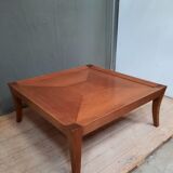 Square coffee table in veneer wood