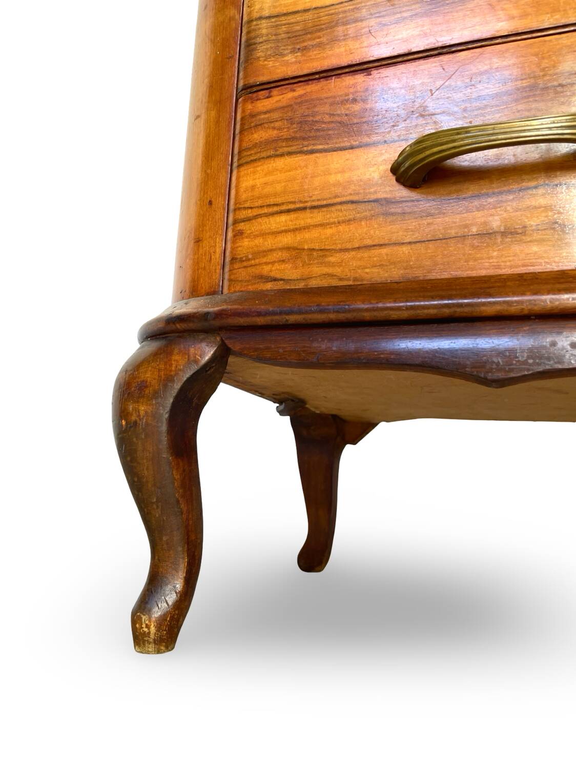 Italian art deco burl walnut chest of drawers, 1930s/1940s