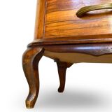 Italian art deco burl walnut chest of drawers, 1930s/1940s