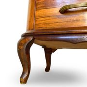 Italian art deco burl walnut chest of drawers, 1930s/1940s