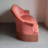 Old pink toad bench
