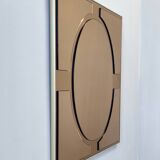 Postmodern Rectangular Wall Mirror in Bronze by Giannobi, Italy, 1980s