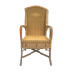 Fauteuil rotin vintage decor rouge