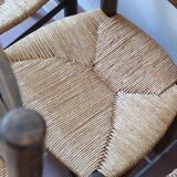 6 straw farm chairs