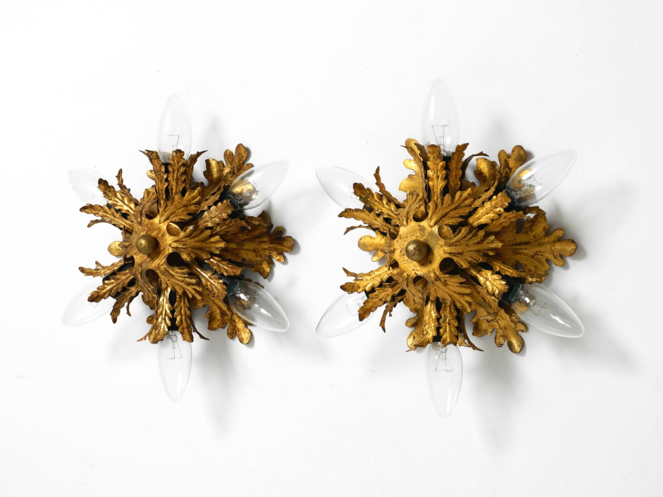 Set of three beautiful 1960s Italian ceiling or wall lamps by Banci Firenze