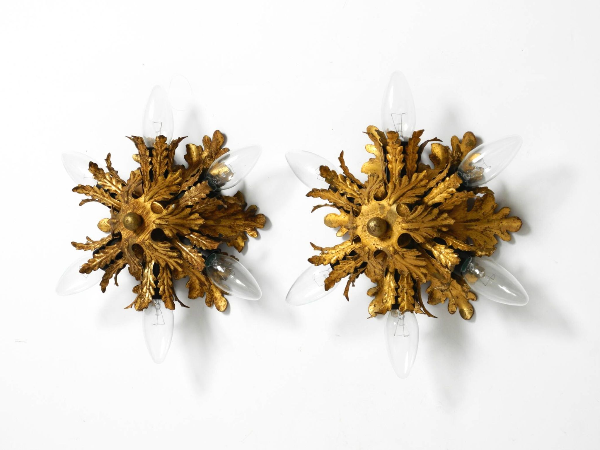 Set of three beautiful 1960s Italian ceiling or wall lamps by Banci Firenze