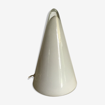 White opaque glass cone lamp