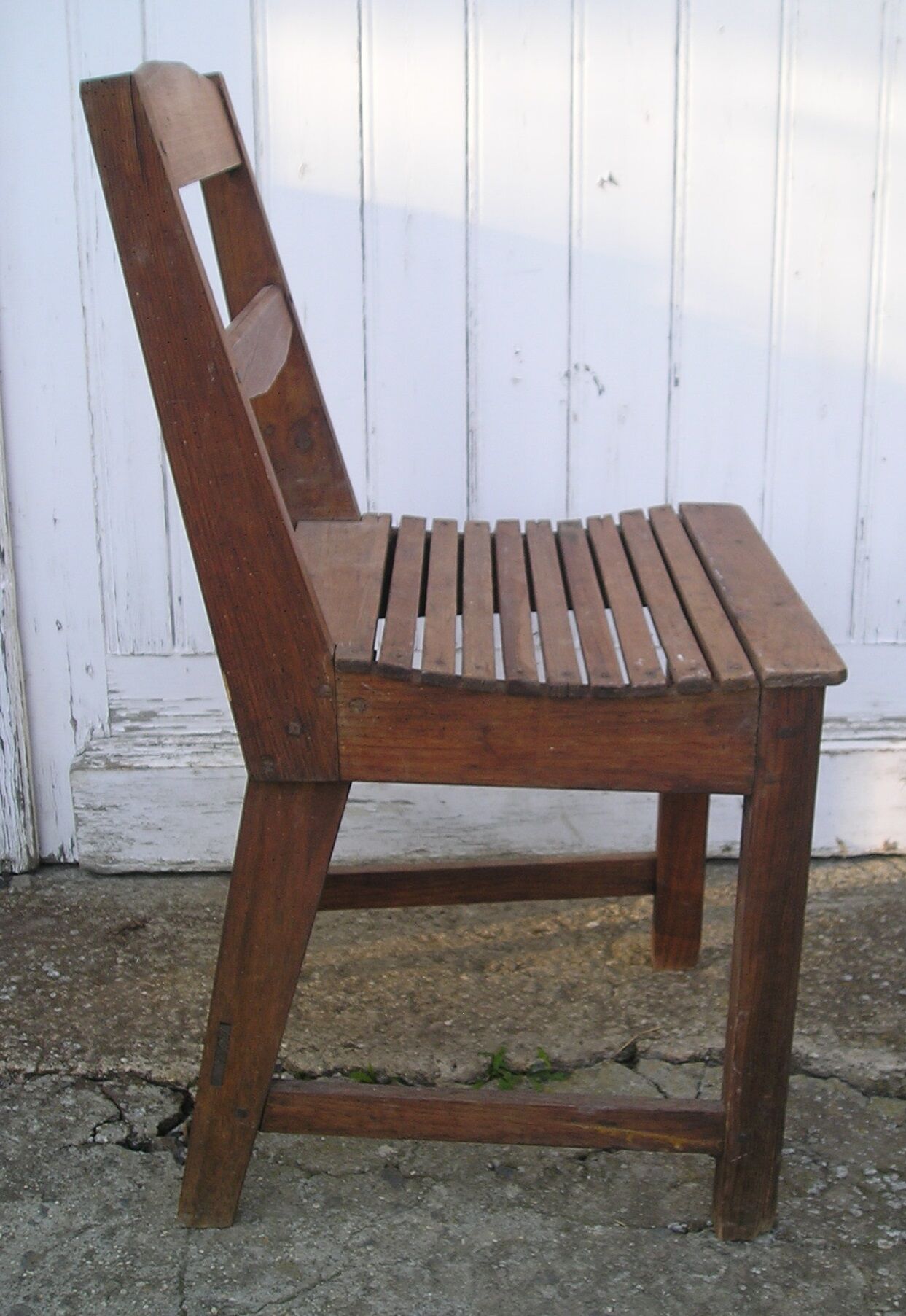 Rustic handcrafted wooden chair