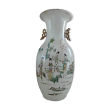 Large ceramic vase Chinese women palace stage, China early 20th 46cm
