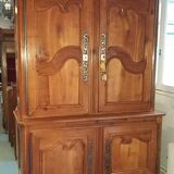 Louis XV style two-part cherry wood sideboard