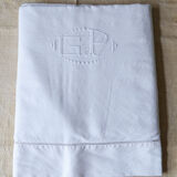 Drap ancien metis brodé main