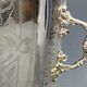 Large tray with monogrammed handles in silver metal 19th century Napoleon III