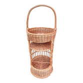 Grand panier/ bar ancien en rotin