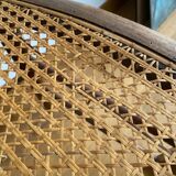 Chaises en bois avec assise en cannage