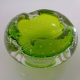 Green Sommerso Murano Glass Ashtrays, Italy, 1960s, Set of 2