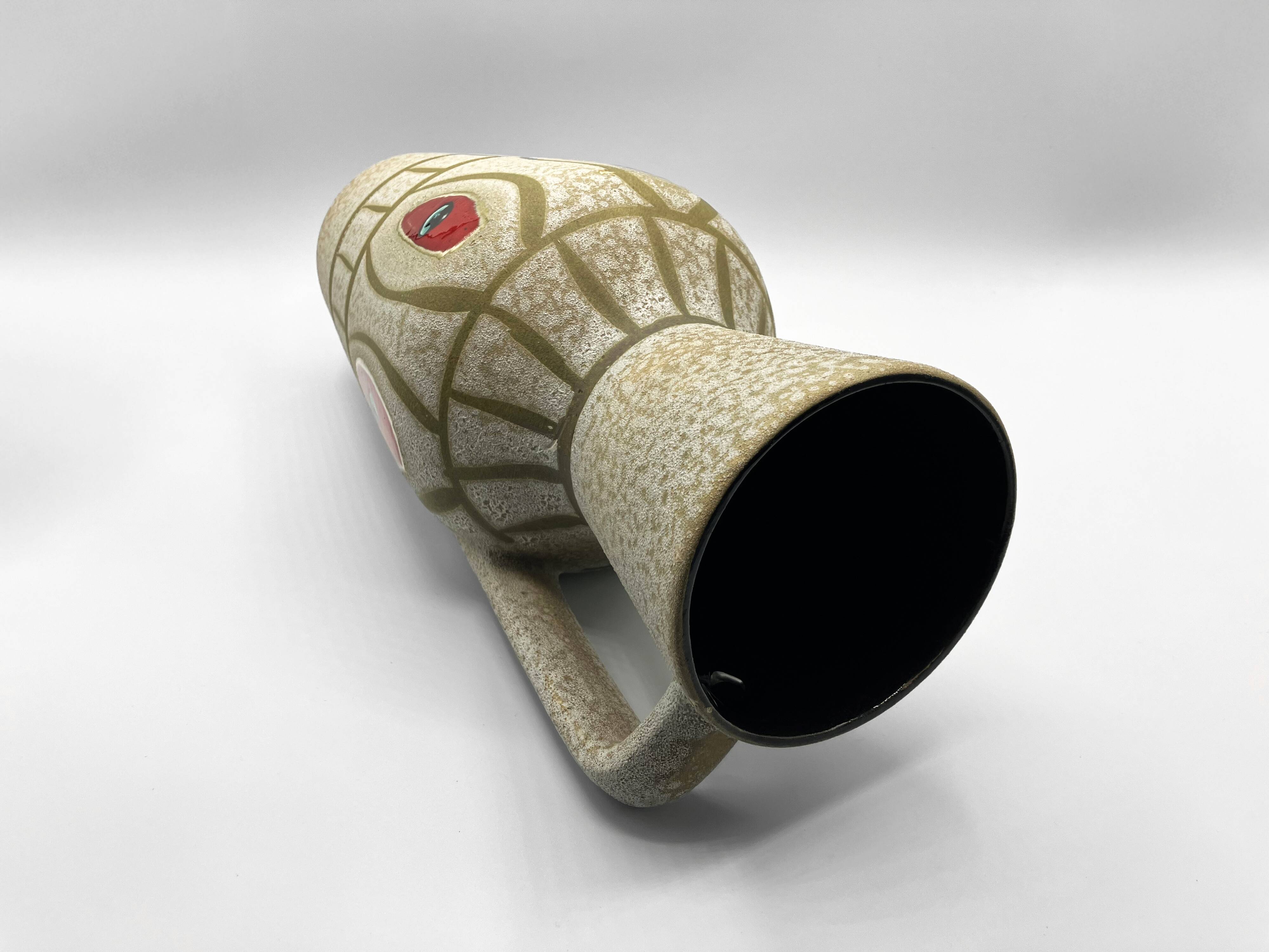 Large vase in matte and glazed ceramic • Manufacture Bay Keramik • W. Germany