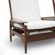Wooden canapé and white boucle by Mario Franchioni for Framar, 1960s.