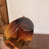 Vintage Pair of Vase Soliflore Blown Moulded Glass Mid Century Holmegaard