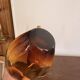 Vintage Pair of Vase Soliflore Blown Moulded Glass Mid Century Holmegaard