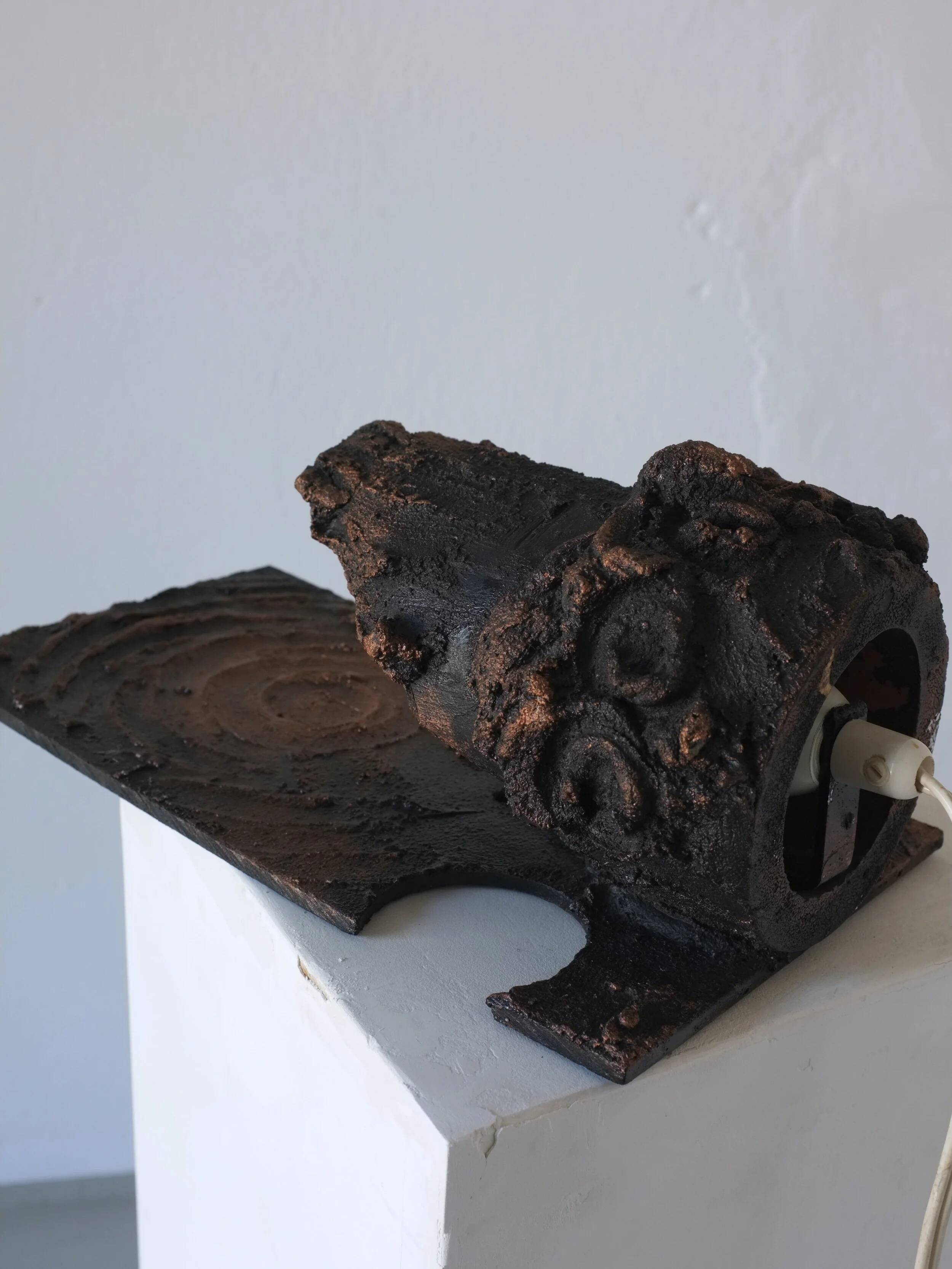 Brutalist ceramic wall sconce by Jouko Kytömaa | Finland | 1970s