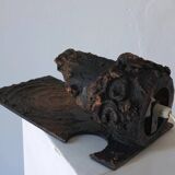 Brutalist ceramic wall sconce by Jouko Kytömaa | Finland | 1970s