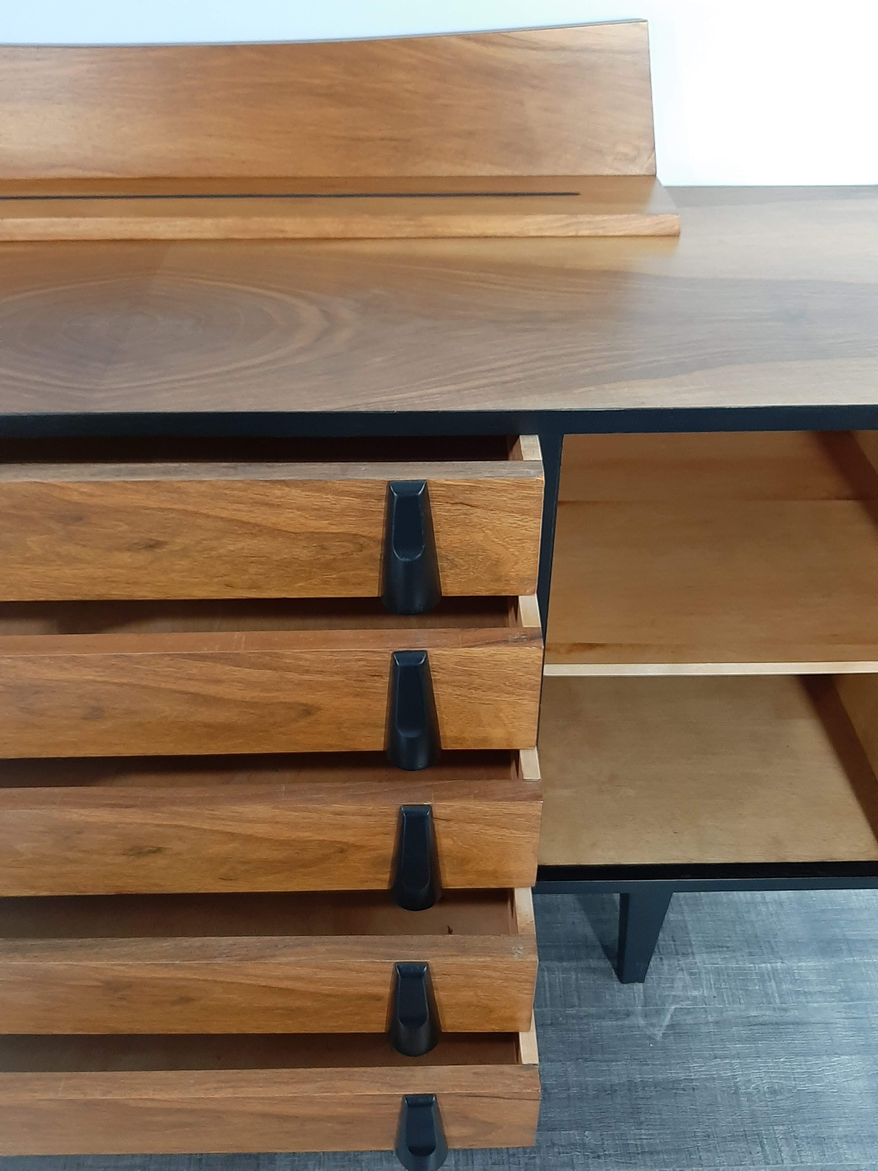 Enfilade rajmund hałas en noyer mid-century polonais 1960s